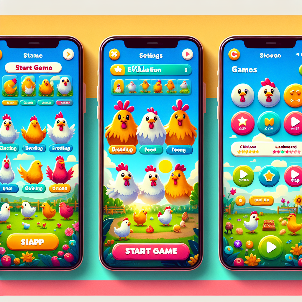 User interface of Chicken Evolution
