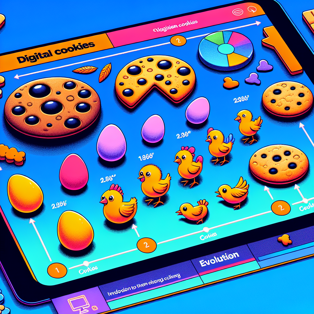 An illustration of cookies on a digital device